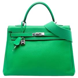 Hermès Green Clemence Kelly II Retourne 35