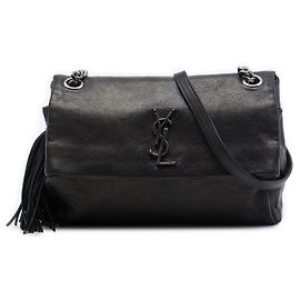 Saint Laurent Borsa a tracolla West Hollywood in pelle di pecora nera Small