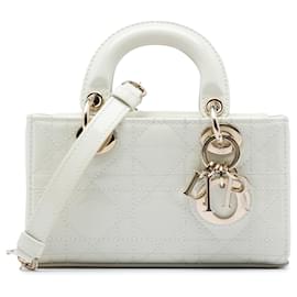 Dior White Micro Patent Cannage Lady D Joy