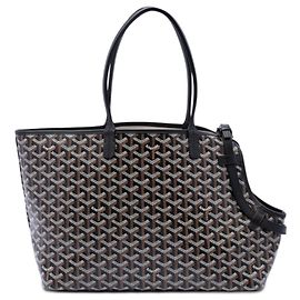 Bolso de transporte Goyard Black Goyardine Chien Gris