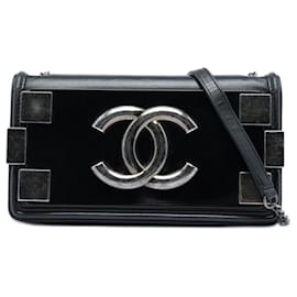 Chanel Black Lambskin and Acrylic Boy Brick Horizontal Flap