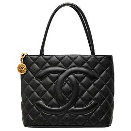 Chanel Black Caviar Medallion Tote