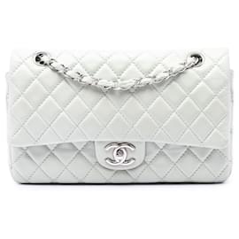 Chanel Green Medium Classic Lambskin Double Flap