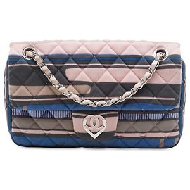 Chanel Pink Small Quilted Jersey Ocean Drive Flap