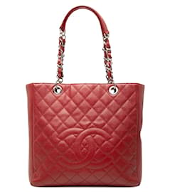 Tote Grand Shopping Vertical en Caviar Rojo Chanel