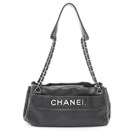Borsa a tracolla Chanel in agnello nero