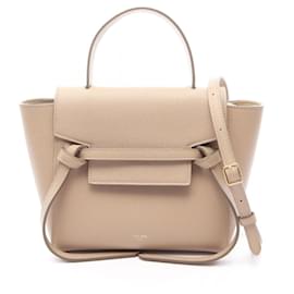 Borsa cintura in pelle beige Celine Nano - Céline
