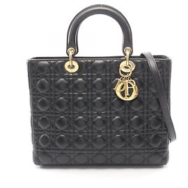 Borsa a 2 vie Christian Dior Lady Large Cannage
