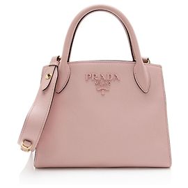 Prada Saffiano Cuir Leather Monochrome Small Tote