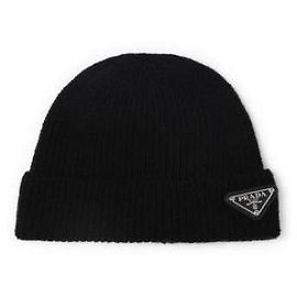 Prada Beanie aus Wolle und Kaschmir in Schwarz