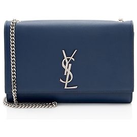 Borsa a Spalla Saint Laurent Grain de Poudre Monogram Kate Medium