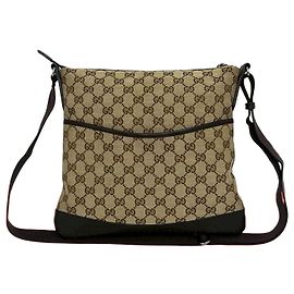 Borsa a tracolla Gucci GG Canvas e pelle