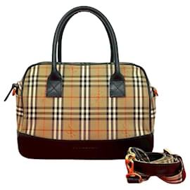 Mini borsa a tracolla 2way in tela e pelle Burberry
