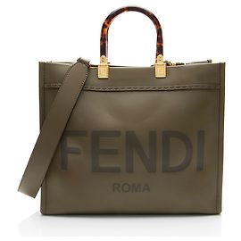 Borsa Fendi Leather Sunshine Medium Shopper Tote