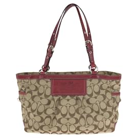 Borsa Tote 2way in pelle e tela Signature di COACH