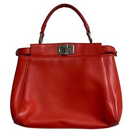 Bolsa de mão mini em couro Fendi Peekaboo