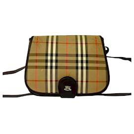Borsa a tracolla in tela e pelle Burberry