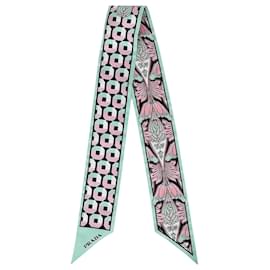 Sciarpa skinny in twill di seta stampata - Prada