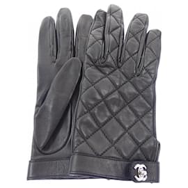Guanti caldi neri Chanel