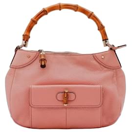 Gucci Bamboo Classic Borsa Hobo in pelle rosa