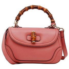 Borsa piccola a manico Gucci Bamboo Shopper