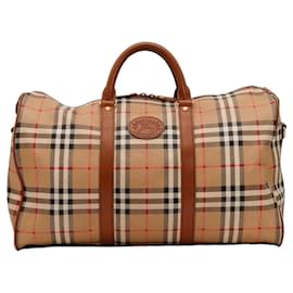 Burberry Borsa Weekend Haymarket Check in tela e pelle
