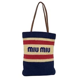 Miu Miu Multi-Color Raffia-Baumwoll-Tote-Bag