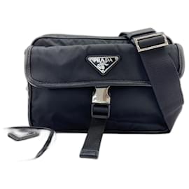 Borsa a tracolla con logo Triangle Prada
