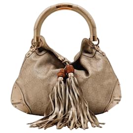 Gucci Borsa Hobo Monogram Bamboo Tassel