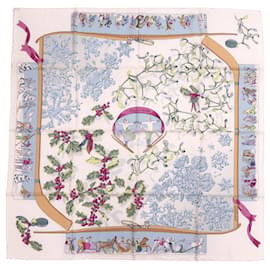 Hermes Carre 90 Neige d’Antan Silk Scarf - Hermès