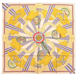 Pañuelo de Seda Hermès Carré 90 Double Face A la Lumiere du Flambeau