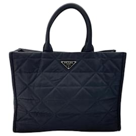 Borsa Tote in Nylon Nero Prada