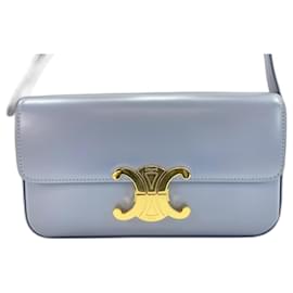 Céline Borsa a tracolla in pelle blu Celine