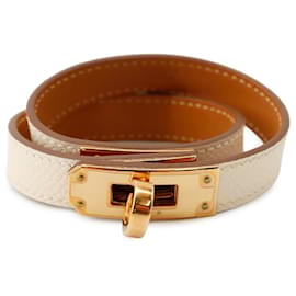 Hermes Kelly Double Tour Bracelet in Craie Pink - Hermès