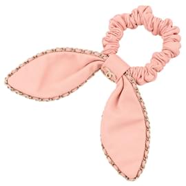 Scrunchie in pelle rosa Chanel