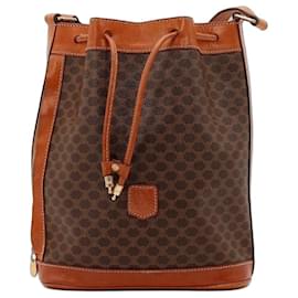 Borsa a secchiello Celine Macadam Monogram Canvas Marrone - Céline