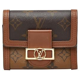 Louis Vuitton Monogram Reverse Portefeuille Dauphine Compact Tri-fold Wallet