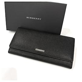 Cartera larga de piel Burberry Nova Check