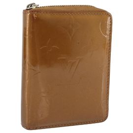 LOUIS VUITTON Monogram Vernis Bloom Wallet Bronze M91152 LV Auth BA14238