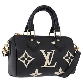 LOUIS VUITTON Borsa Nano Speedy Monogram Empreinte Nera M81456 LV Auth ar14137SAM