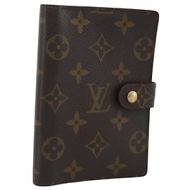 LOUIS VUITTON Monogram Agenda PM Day Planner Cover R20005 LV Auth BA14221