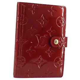 LOUIS VUITTON Vernis Agenda PM Day Planner Cover Pomme Damour R21016 Auth 194614