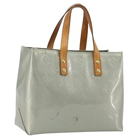 LOUIS VUITTON Borsa Monogram Vernis Reade PM Gris M91145 LV Auth ep15380