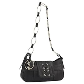 Borsa a Spalla con Catena SAINT LAURENT in Pelle Marrone e Tonalità Oro 138957 Auth yk20663SAM