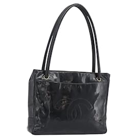 Borsa Tote CHANEL in vernice nero e oro CC Auth BA14104