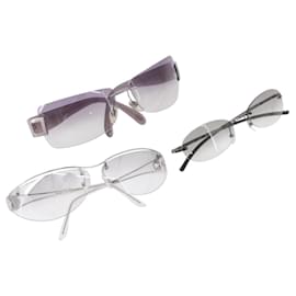 Céline Gafas de Sol CELINE Gucci Bulgari Metal 3 Set Gray Purple Auth bs36355