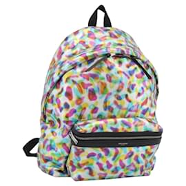 Zaino SAINT LAURENT in pelle multicolore argento 326865 Auth ka5357M