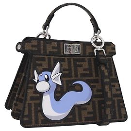 FENDI x FRGMT x POKMON Zucca Canvas Peek A Boo Dratini 8BN885 Auth ka5395SM