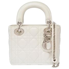 Sac DIOR Lady Dior en Cuir Blanc - 103780