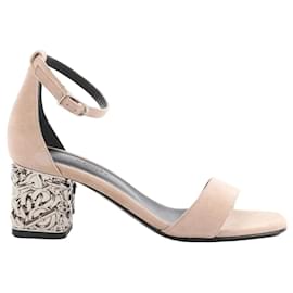Hermès HERMES Glam Chaîne d'Ancre Wildleder-Sandalen in Beige, Größe 37 EU